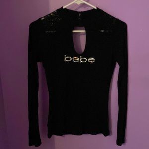 🎀Bebe elegant rhinestone shirt🎀